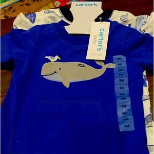 2 pack Carters whale outfits